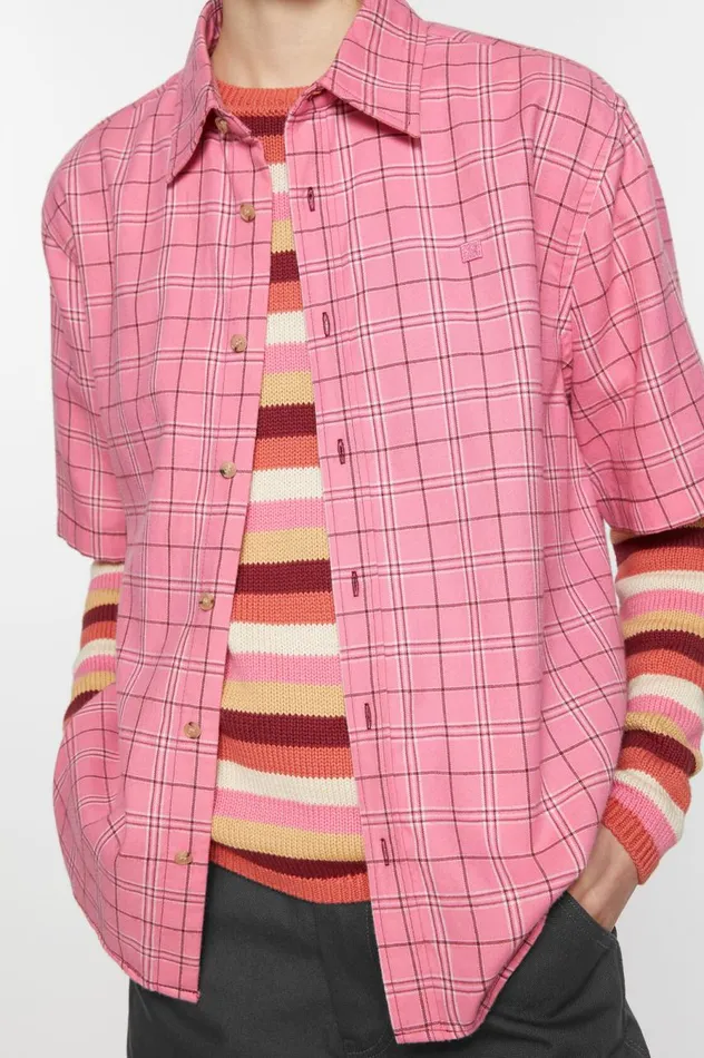 Acne Studios Buttonup Shirt Tango Pink Women Shirts and Blouses