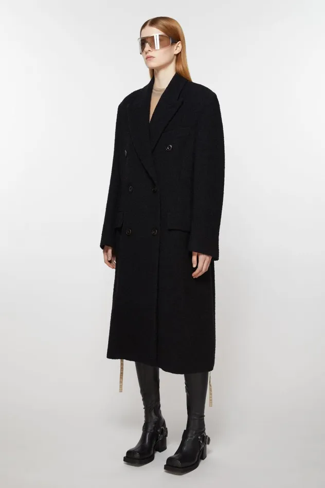 Acne Studios Doublebreasted Wool Coat Black Women Outerwear