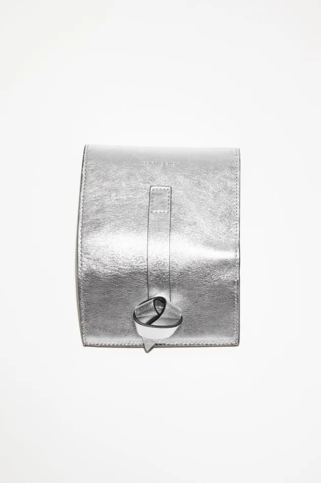 Acne Studios Musubi Folded Wallet Silver Men Small Leather Goods