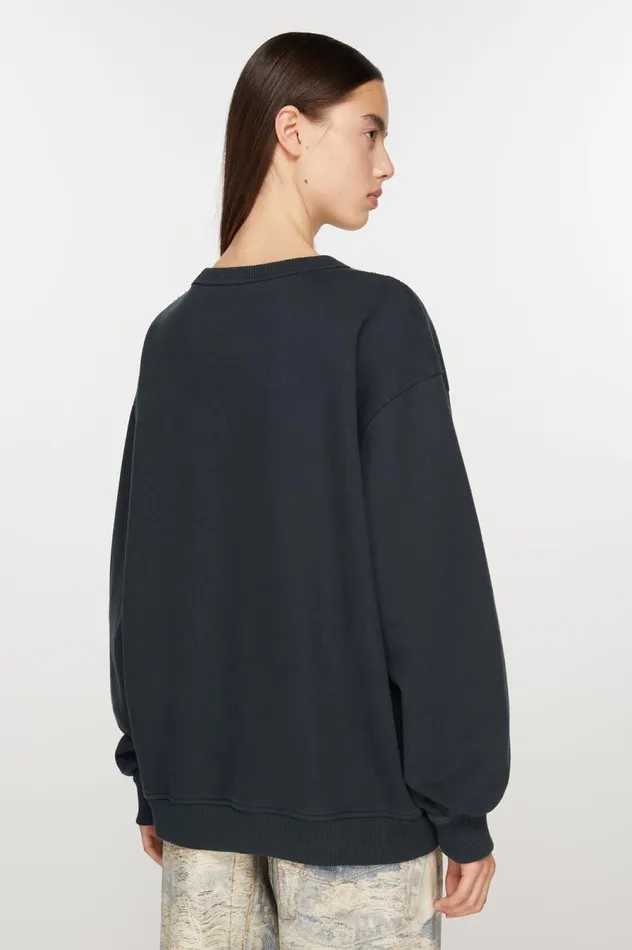 Acne Studios Stamp Logo Sweatshirt Black Women Sweatshirts