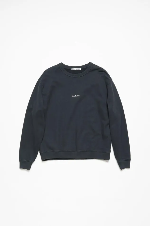 Acne Studios Stamp Logo Sweatshirt Black Women Sweatshirts