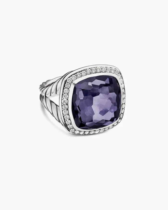Albion Ring In Sterling Silver With Diamonds 14mm Women David Yurman Statement Albion Ring In Sterling Silver With Diamonds 14mm Women David Yurman Statement