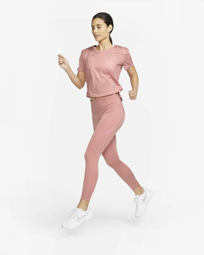 All Clothing Women Nike DriFIT Swoosh Red Stardust
