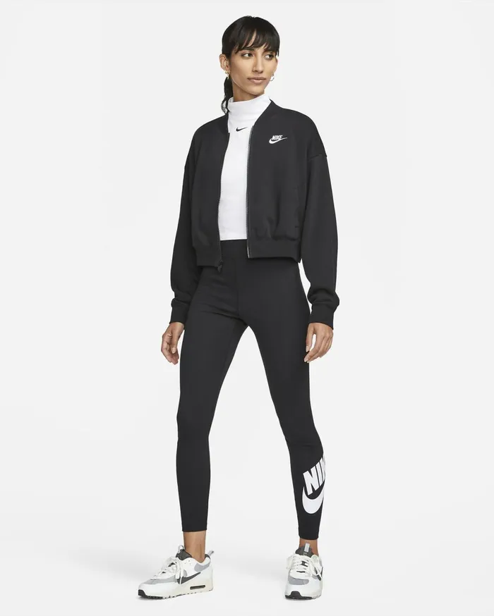 All Clothing Women Nike Sportswear Club Fleece Blackwhite