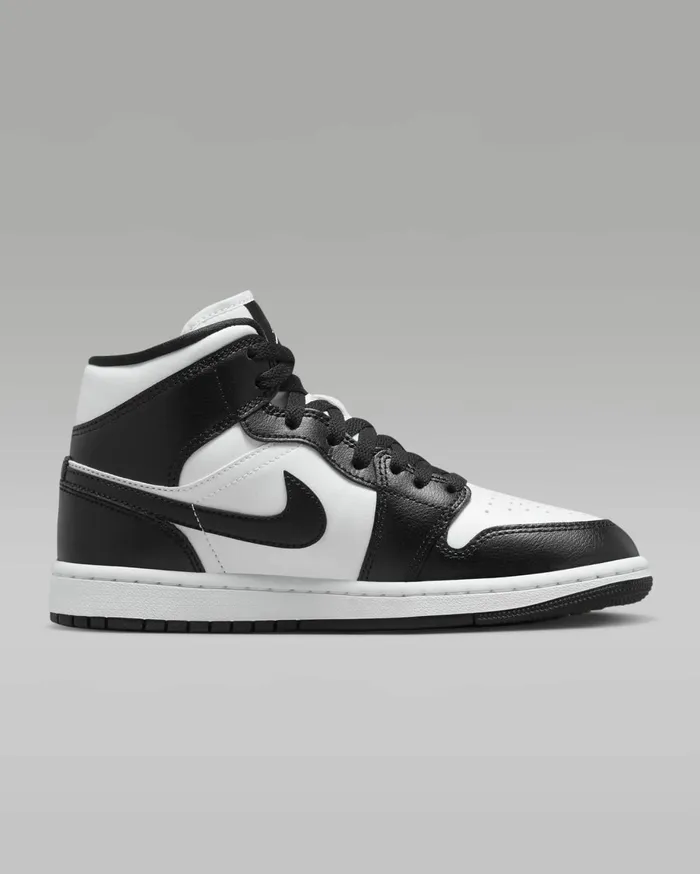 All Shoes Women Nike Air Jordan 1 Mid Whitewhiteblack