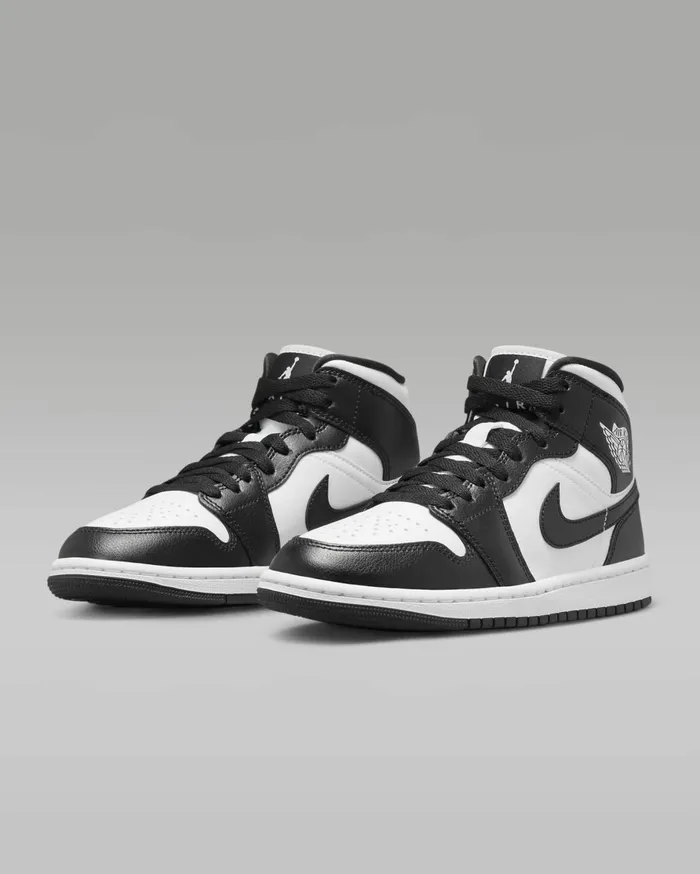 All Shoes Women Nike Air Jordan 1 Mid Whitewhiteblack