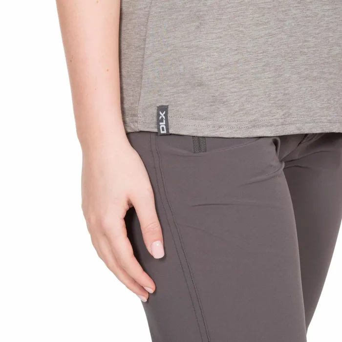 Ally DLX Active TShirt Platinum Marl Women Trespass Gym and Sports Tops