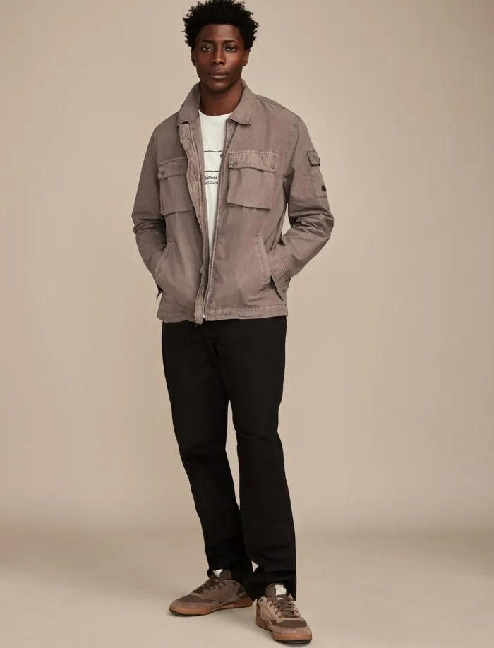 Army X Lucky Shirt Jacket Smoked Pearl Men Lucky Brand Jackets and Outerwear