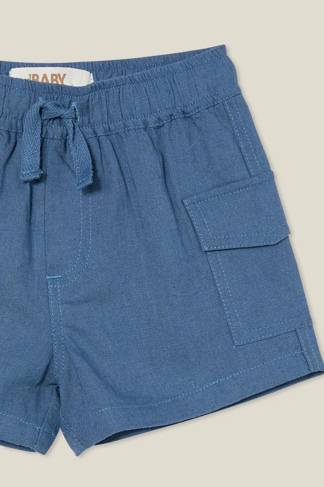 Baby Bottoms Cotton On Jerry Relaxed Cargo Short Petty Blue Baby Bottoms Cotton On Jerry Relaxed Cargo Short Petty Blue