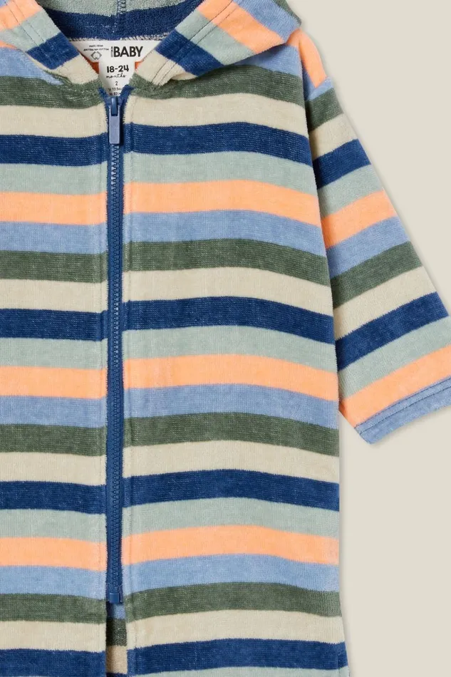 Baby Swimwear Cotton On Baby Zip Through Hooded Towel Petty Bluevictor Multi Stripe Baby Swimwear Cotton On Baby Zip Through Hooded Towel Petty Bluevictor Multi Stripe