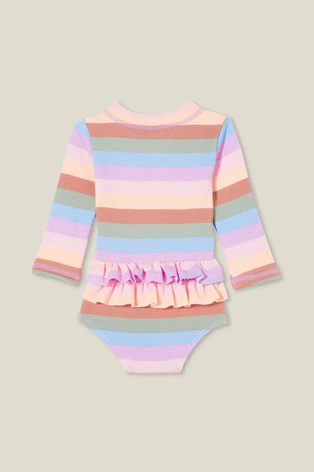 Baby Swimwear Cotton On Lucy Long Sleeve Ruffle Back Swimsuit Popsiclemulti Stripe Baby Swimwear Cotton On Lucy Long Sleeve Ruffle Back Swimsuit Popsiclemulti Stripe