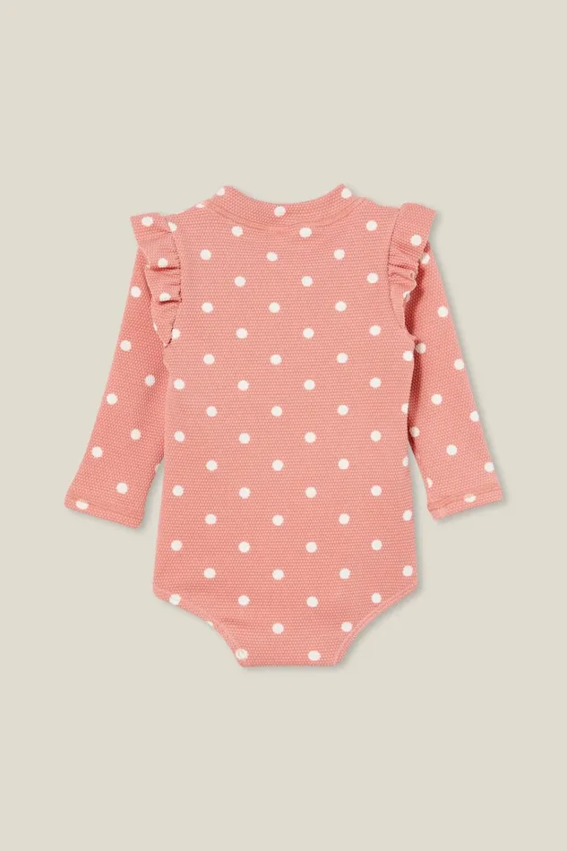 Baby Swimwear Cotton On Nicky Long Sleeve Ruffle Swimsuit Clay Pigeonsam Spot Baby Swimwear Cotton On Nicky Long Sleeve Ruffle Swimsuit Clay Pigeonsam Spot