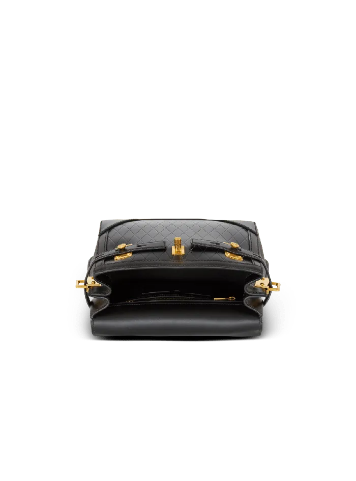 Balmain Handbags Women BBuzz 23 Bag In Diamondembossed Calfskin Black
