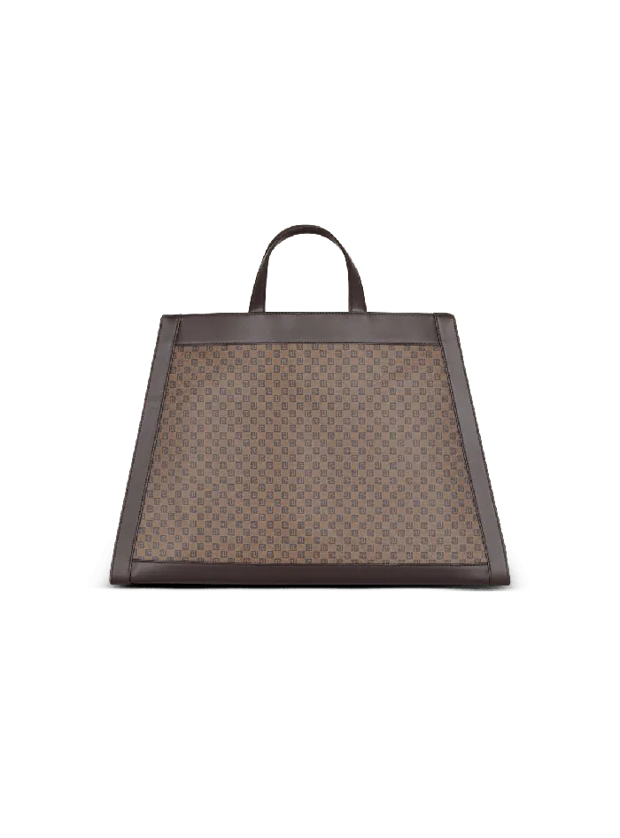 Balmain Handbags Women Olivier039s Cabas In Canvas And Leather Brown