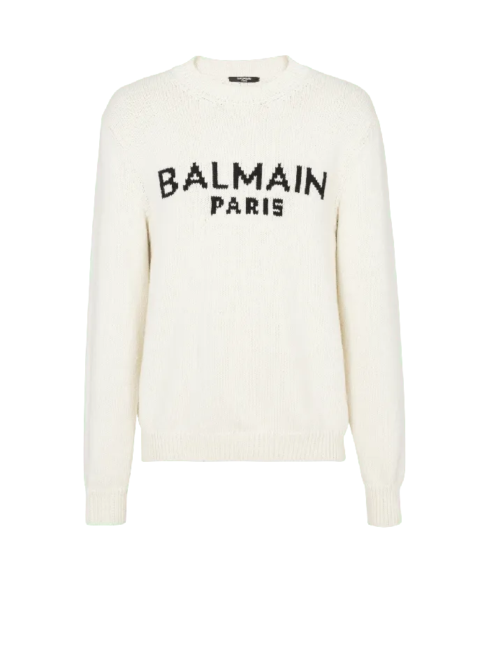 Balmain Knitwear Men Merino Knit Jumper Beige
