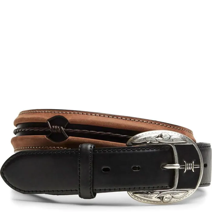 Belts Men Justin Boots Fenced In Belt Black