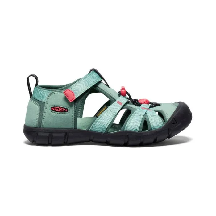 Big Kids039 Seacamp II CNX Granite GreenCayenne Sandal Kids KEEN Playground