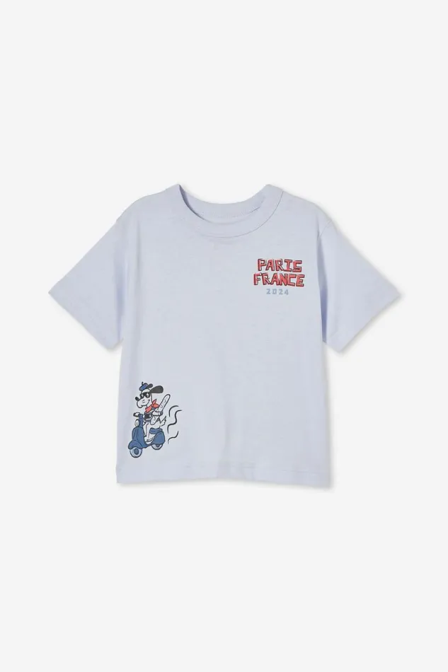 Boys Tops and TShirts Cotton On Jonny Short Sleeve Print Tee Morning Blueparis France Boys Tops and TShirts Cotton On Jonny Short Sleeve Print Tee Morning Blueparis France