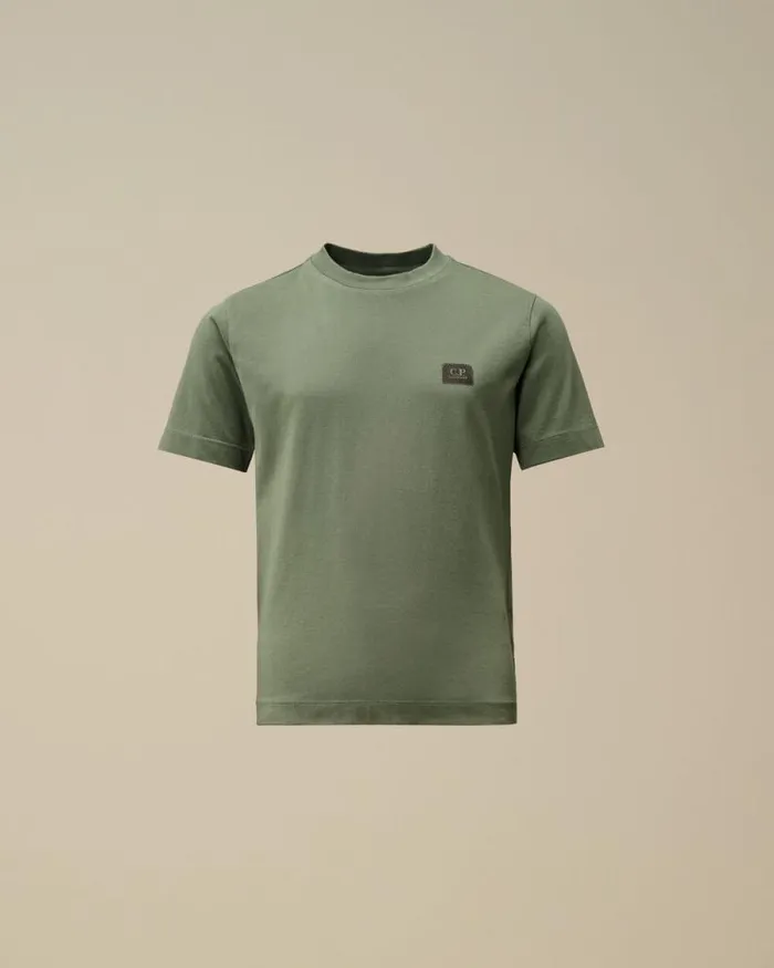 CP Company Clothing 48 U16 Cotton Jersey 301 Logo TShirt Artichoke Green 8211 Kids