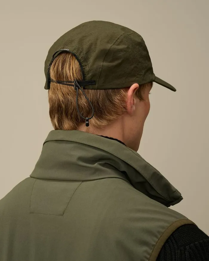 CP Company Hats Plain Paper Touch Cap Ivy Green 8211 Man