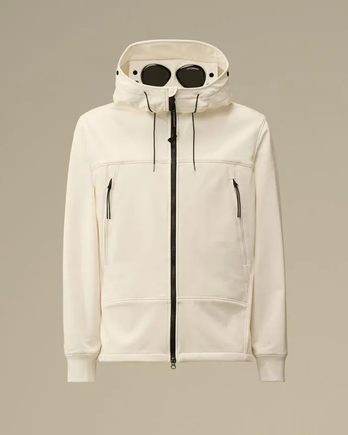 CP Company Jacket and Coats CP ShellR Goggle Jacket Gauze White 8211 Man