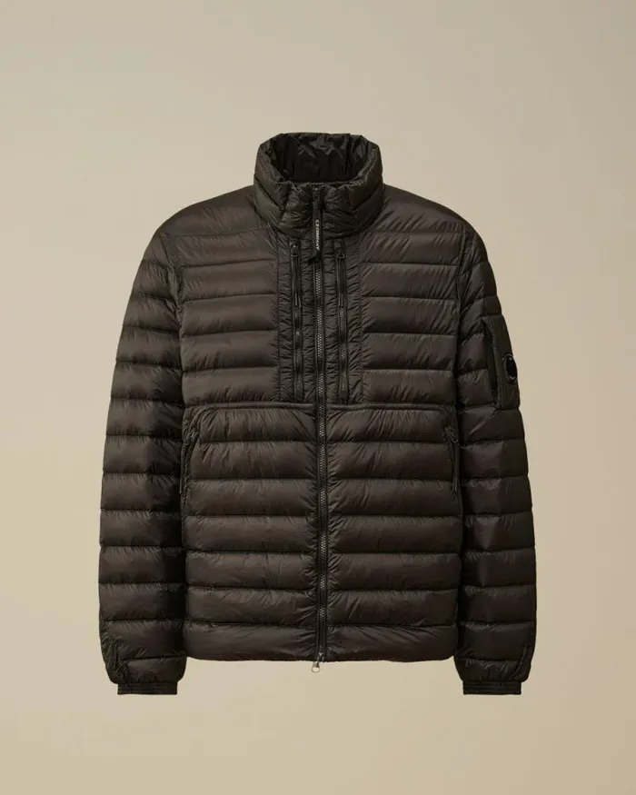 CP Company Jacket and Coats DD Shell Collar Zip Down Jacket Black 8211 Man