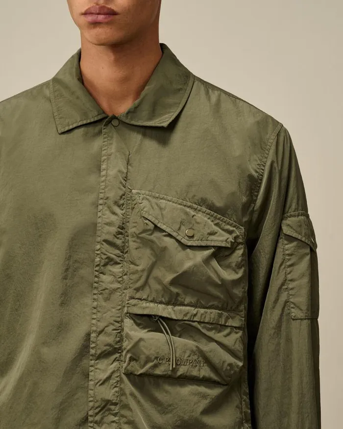 CP Company Overshirt ChromeR Utility Overshirt Grape Leaf Green 8211 Man