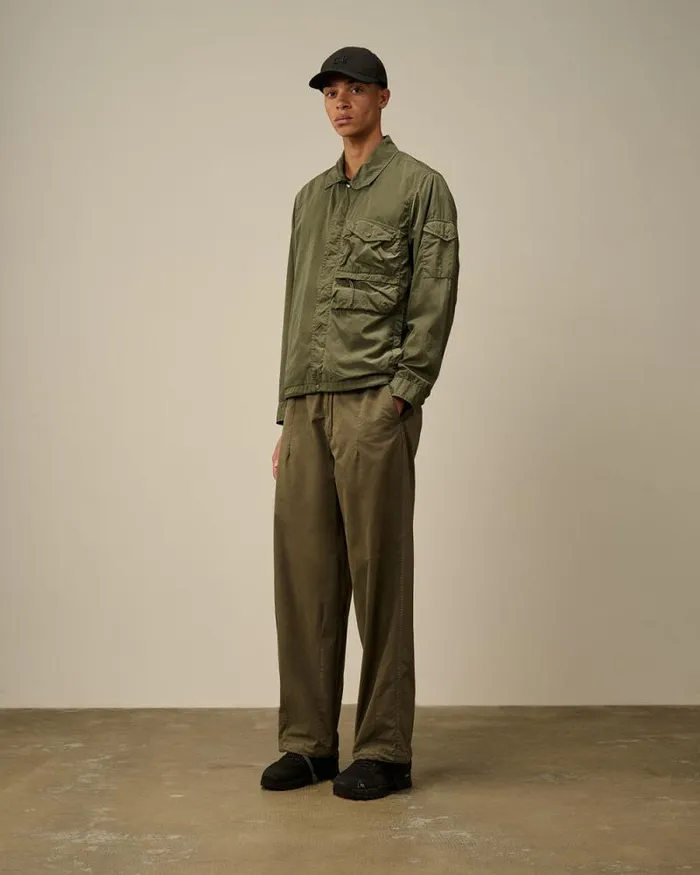 CP Company Overshirt ChromeR Utility Overshirt Grape Leaf Green 8211 Man