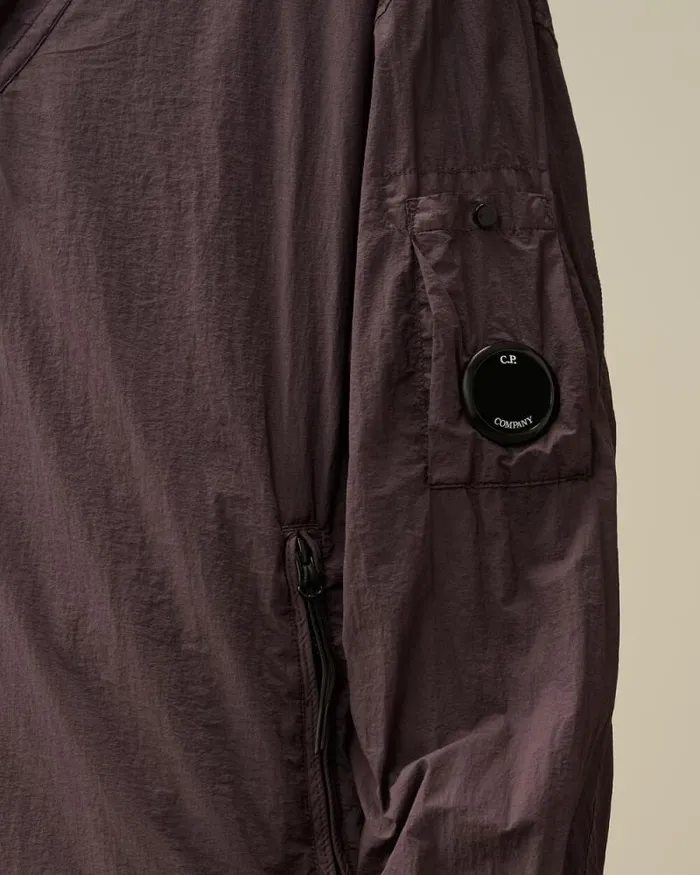 CP Company Overshirt TaylonL Half Zipped Hooded Overshirt Boulevard Violet 8211 Man