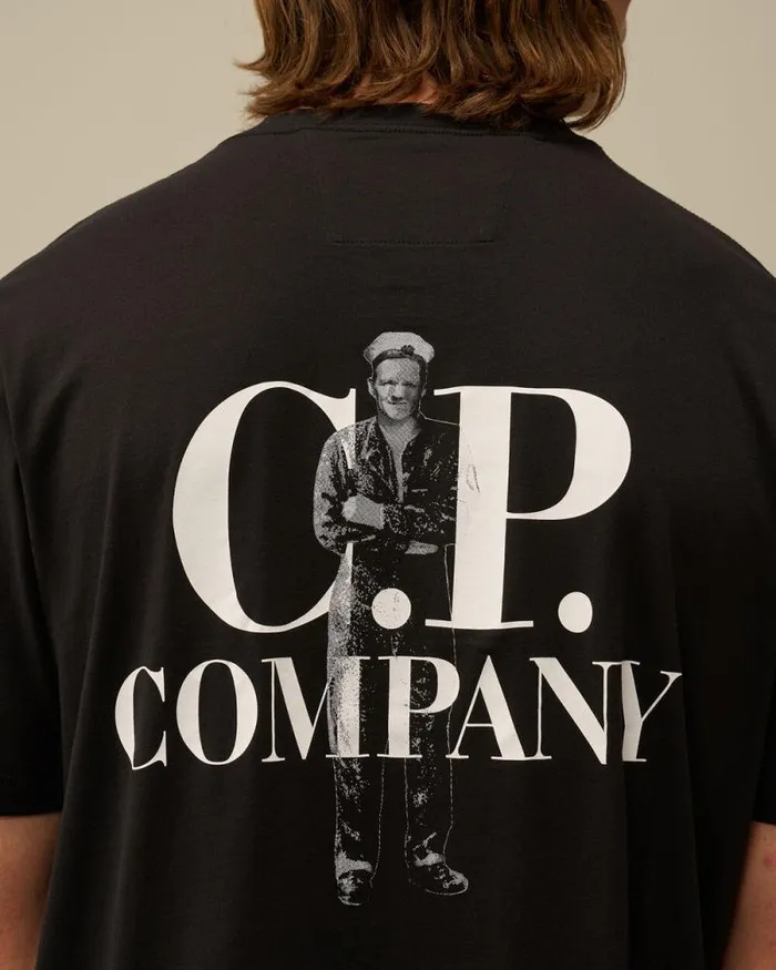 CP Company Tshirts and Polo 301 Jersey Bold British Sailor TShirt Black 8211 Man
