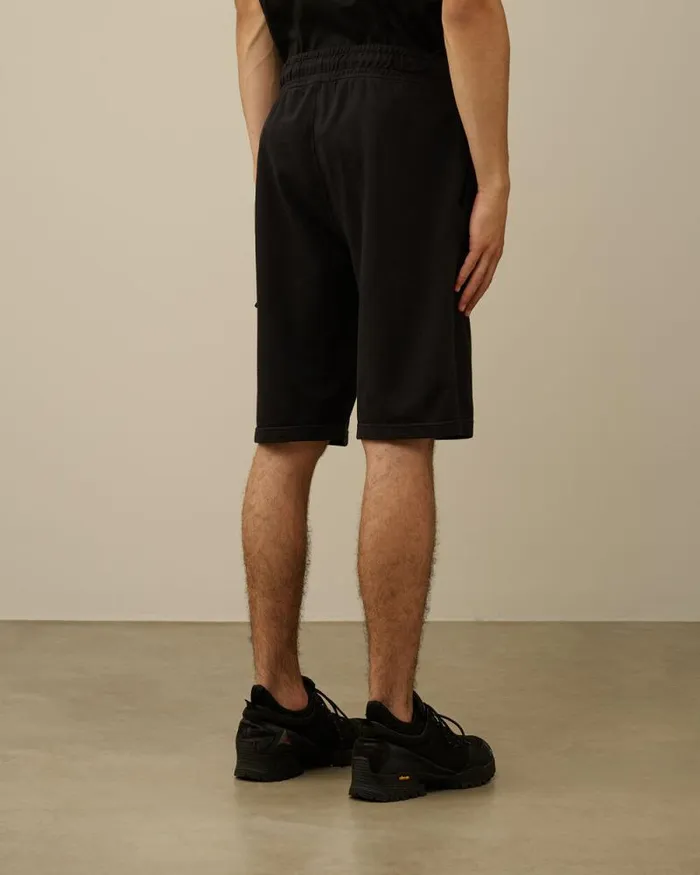 CP Company Tracksuits and Shorts Light Fleece Lens Shorts Black 8211 Man