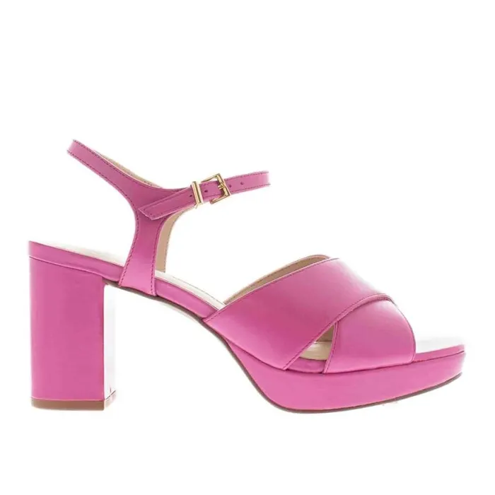 Carl Scarpa Bowie Fuchsia Block Heel Sandals Women Sandals