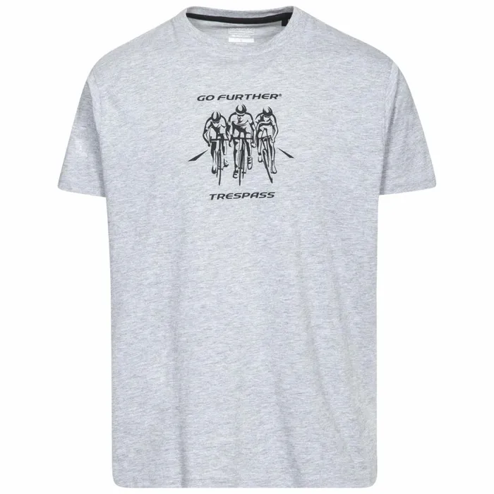 Chained Quick Dry Casual TShirt Grey Marl Men Trespass TShirts