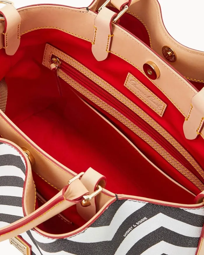 Chevron Brenna Black Women Dooney and Bourke Satchels Chevron Brenna Black Women Dooney and Bourke Satchels