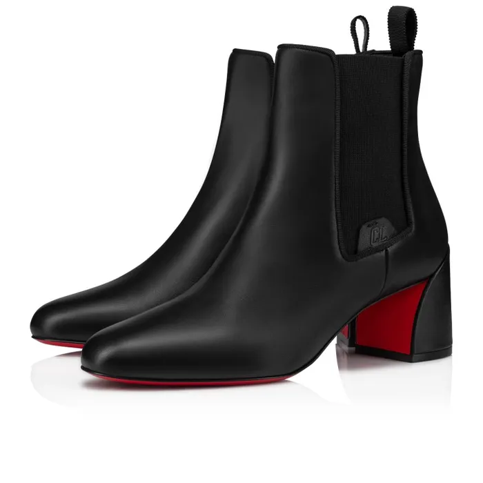 Christian Louboutin Boots Women Turelastic 55 Mm Low Boots 8211 Calf Leather 8211 Black Christian Louboutin Boots Women Turelastic 55 Mm Low Boots 8211 Calf Leather 8211 Black