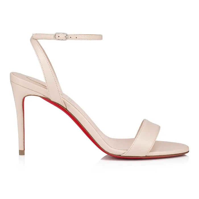 Christian Louboutin Sandals and Slides Women Loubigirl 85 Mm Sandals 8211 Nappa Leather 8211 Leche