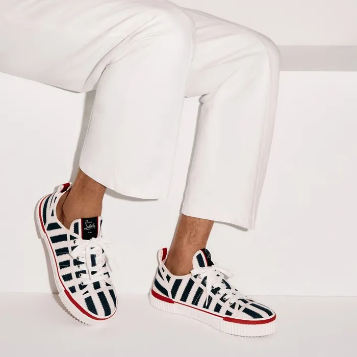 Christian Louboutin Sneakers Men Pedro Junior Sneakers 8211 Malha Printed Fabric 8211 Blue Christian Louboutin Sneakers Men Pedro Junior Sneakers 8211 Malha Printed Fabric 8211 Blue