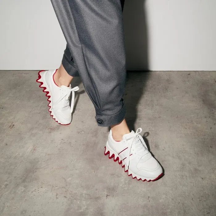 Christian Louboutin Sneakers Women Nastroshark Sneakers 8211 Calf Leather And Cotton 8211 White