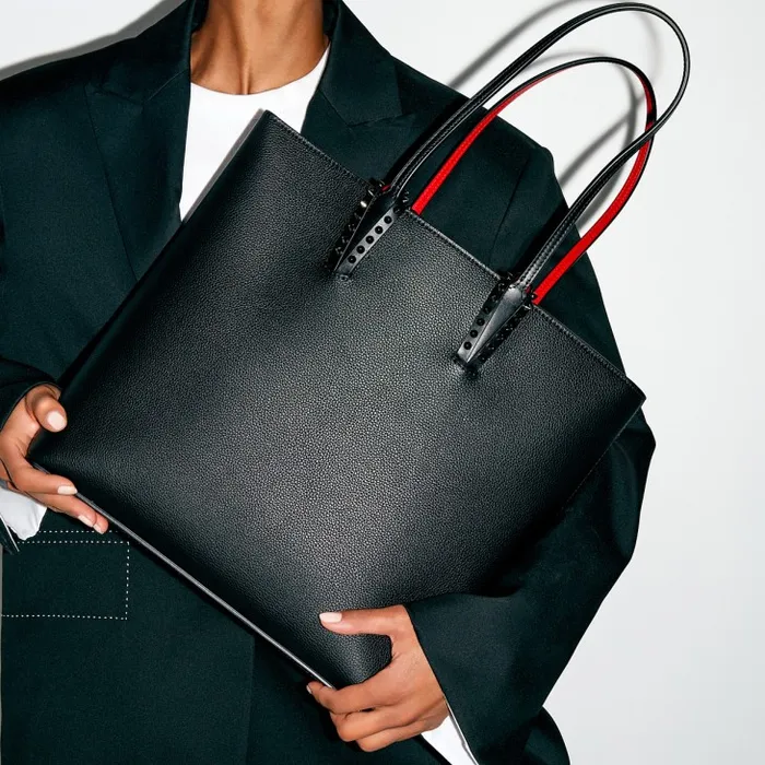 Christian Louboutin Totes Women Cabata Tote Bag 8211 Grained Calf Leather 8211 Black