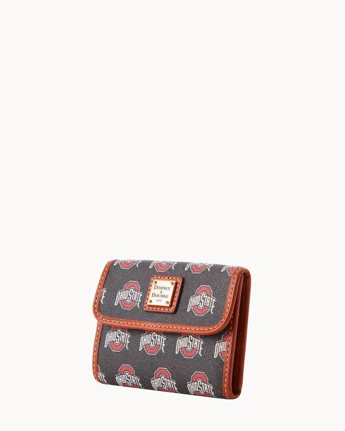 Collegiate Ohio State University Flap Credit Card Wallet Ohio State Women Dooney and Bourke Wallets Collegiate Ohio State University Flap Credit Card Wallet Ohio State Women Dooney and Bourke Wallets