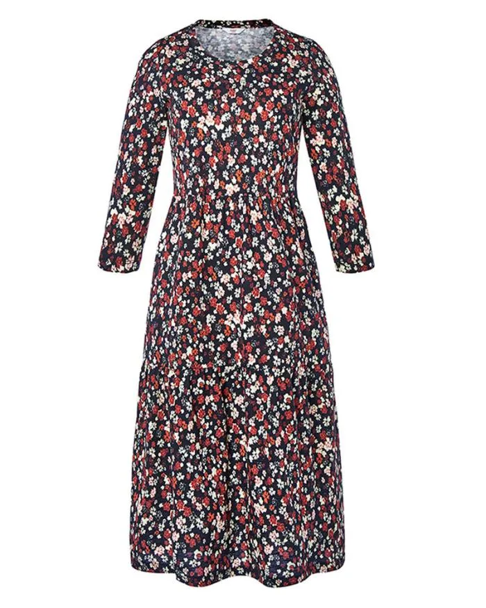 Cotton Traders Dresses OnTrend Print Jersey Tiered Maxi Dress 8211 Women