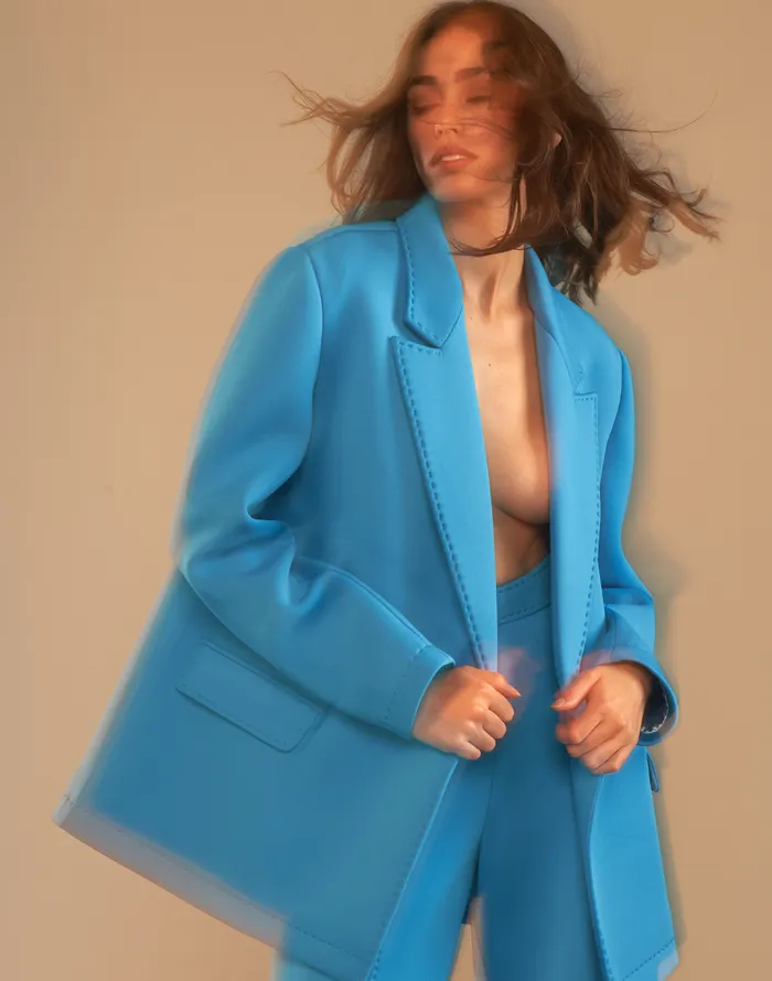 Cynthia Rowley Bonded Pick Stitch Jacket Women Jackets and Coats Cynthia Rowley Bonded Pick Stitch Jacket Women Jackets and Coats