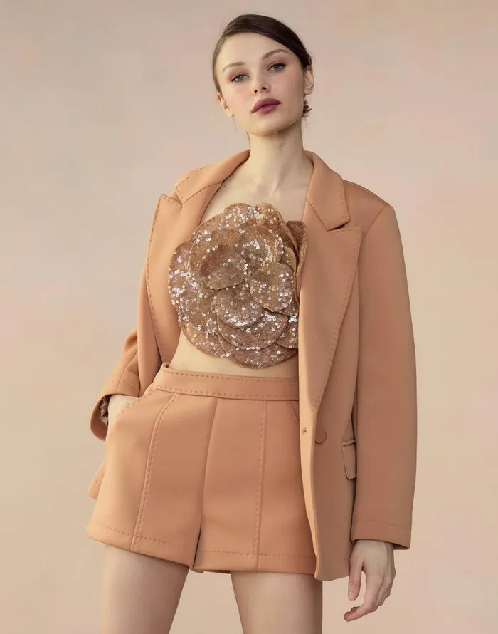 Cynthia Rowley Bonded Pick Stitch Jacket Women Jackets and Coats Cynthia Rowley Bonded Pick Stitch Jacket Women Jackets and Coats