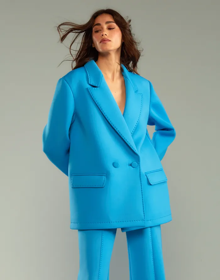 Cynthia Rowley Bonded Pick Stitch Jacket Women Jackets and Coats Cynthia Rowley Bonded Pick Stitch Jacket Women Jackets and Coats