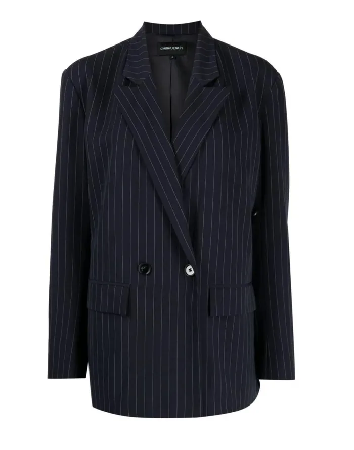 Cynthia Rowley Pinstripe Blazer Women Jackets and Coats Cynthia Rowley Pinstripe Blazer Women Jackets and Coats