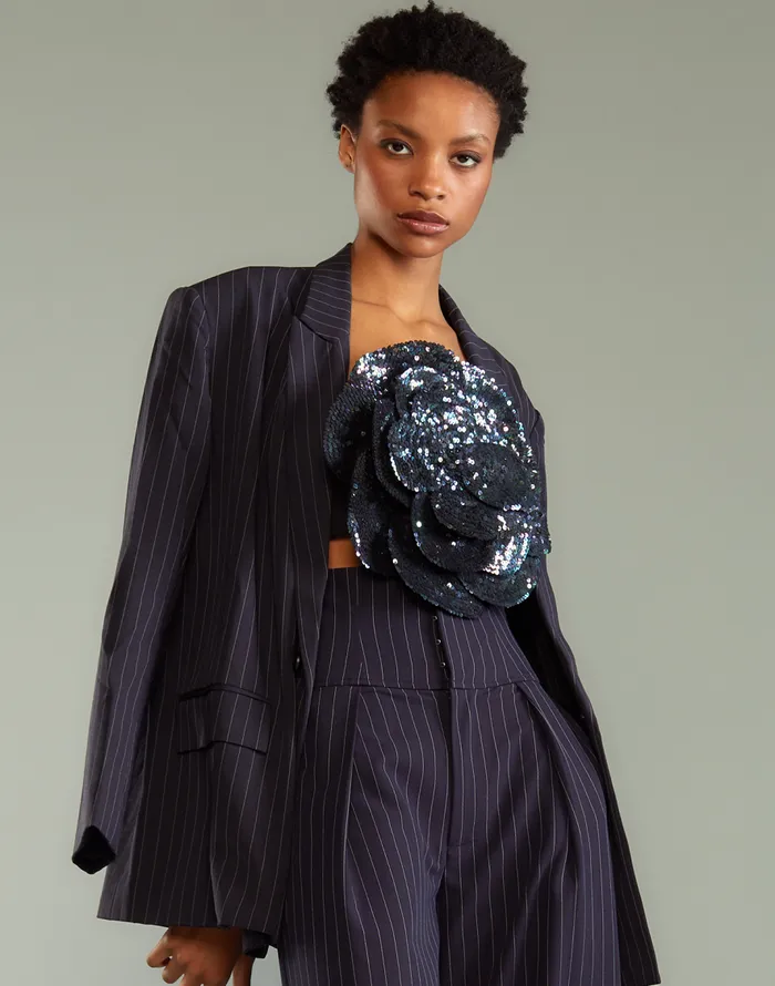 Cynthia Rowley Pinstripe Blazer Women Jackets and Coats Cynthia Rowley Pinstripe Blazer Women Jackets and Coats