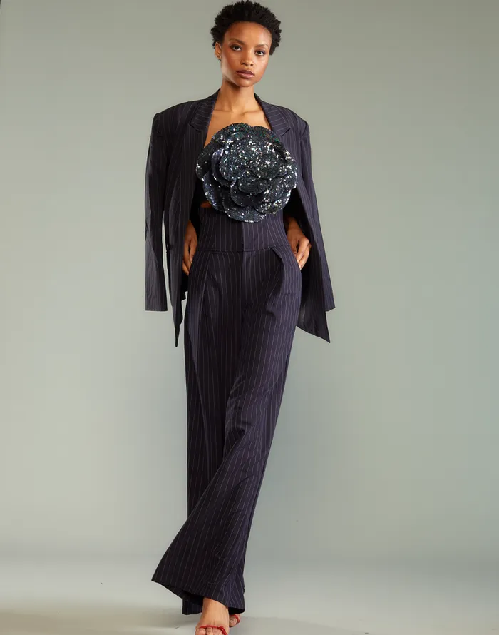 Cynthia Rowley Pinstripe Blazer Women Jackets and Coats Cynthia Rowley Pinstripe Blazer Women Jackets and Coats