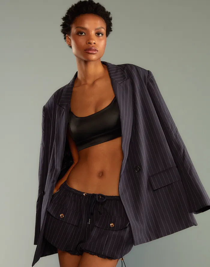 Cynthia Rowley Pinstripe Blazer Women Jackets and Coats Cynthia Rowley Pinstripe Blazer Women Jackets and Coats