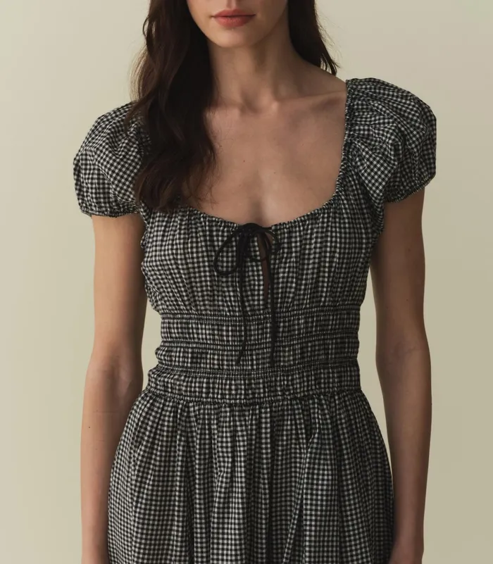 DEN Dresses Women Quinn Dress La Maddalena Gingham DEN Dresses Women Quinn Dress La Maddalena Gingham