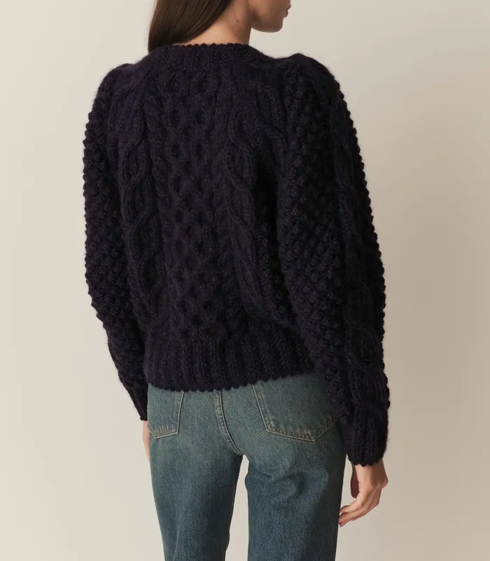 DEN Knitwear Women Channel Cardigan Navy DEN Knitwear Women Channel Cardigan Navy